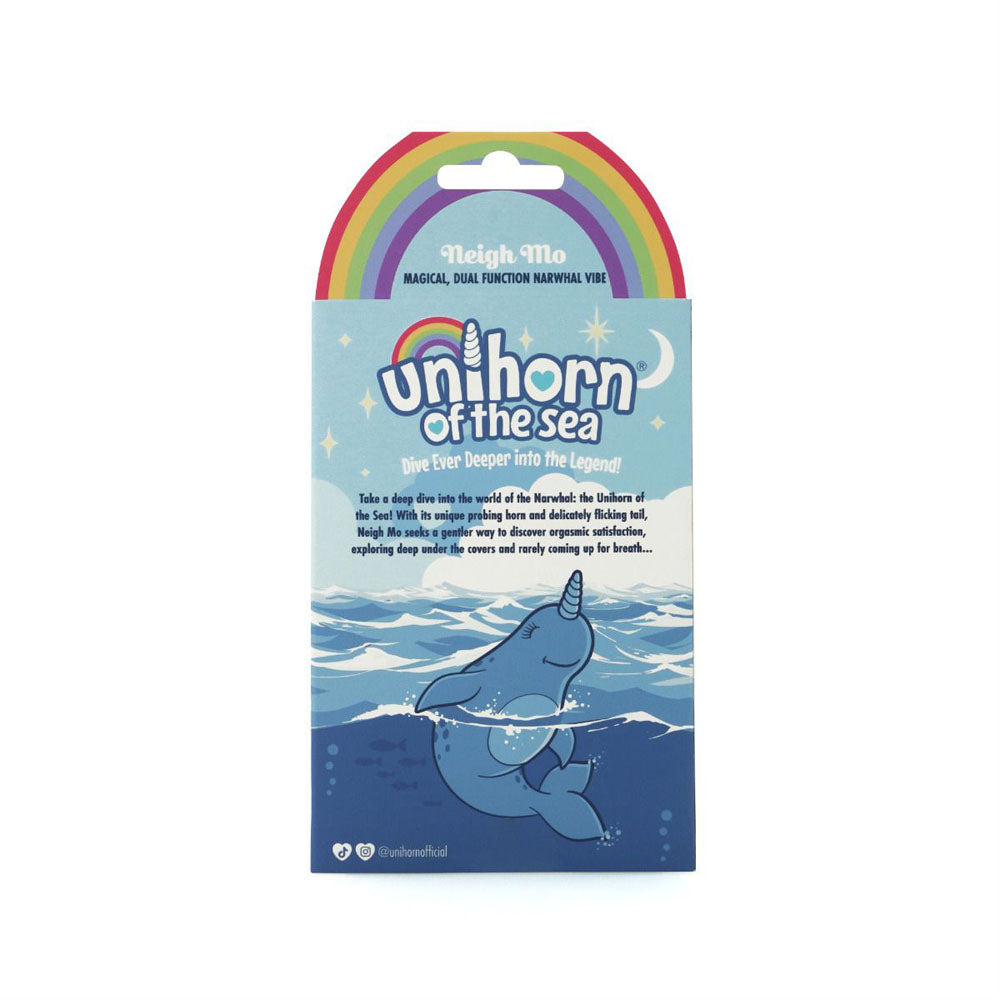Unihorn Of The Sea Neigh Mo The Narwhal Blue Usb Rechargeable Dual Motor Stimulator