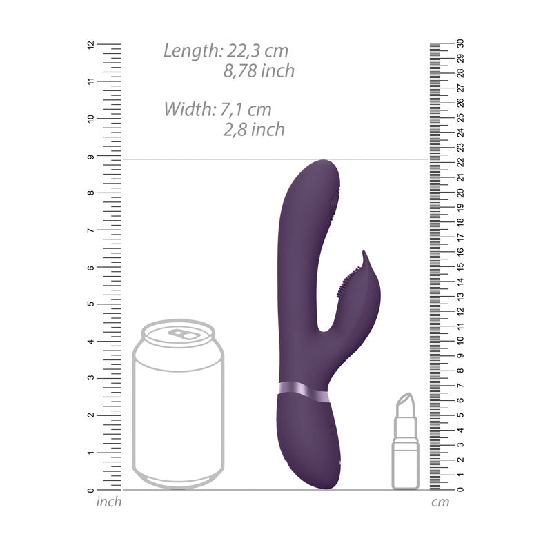 Vive Aimi Purple Purple 22.3 Cm Usb Rechargeable Rabbit Vibrator