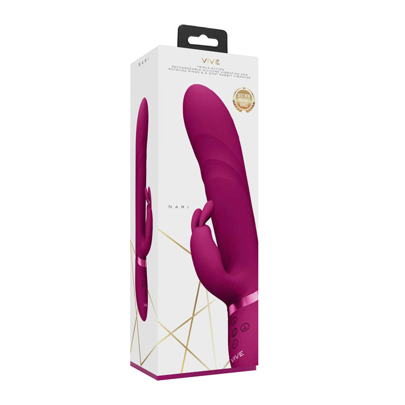 Vive Nari Pink Pink 24.1 Cm Usb Rechargeable Rabbit Vibrator