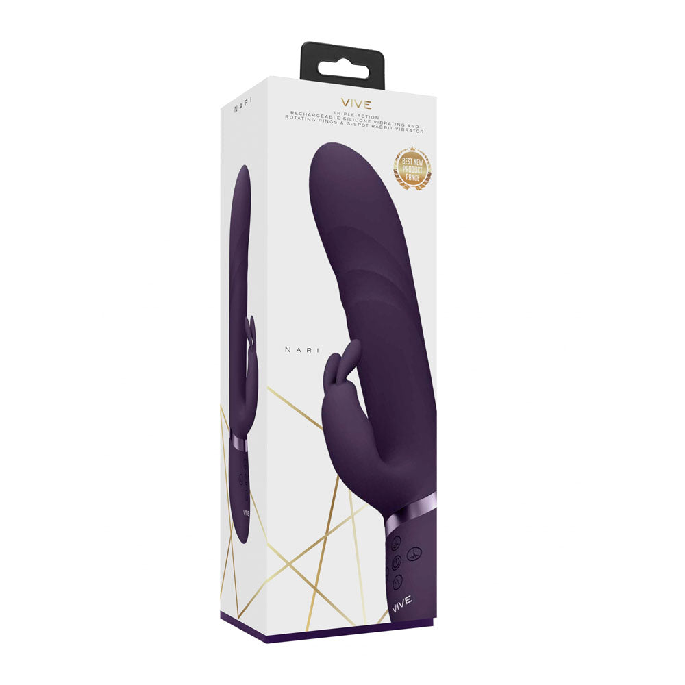 Vive Nari Purple Purple 24.1 Cm Usb Rechargeable Rabbit Vibrator