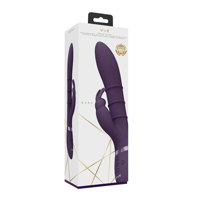 Vive Sora Purple Purple 24.2 Cm Usb Rechargeable Rabbit Vibrator