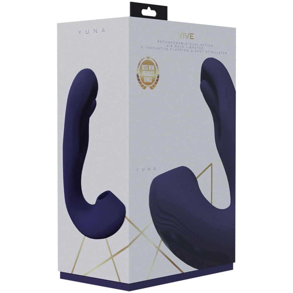 Vive Yuna Purple Purple Usb Rechargeable Flapping Vibrator With Air Pulsation