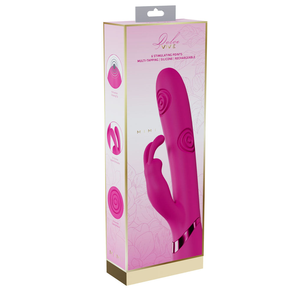 Vive Mimi Pink Pink 25 Cm Usb Rechargeable Vibrating & Tapping Rabbit Vibrator