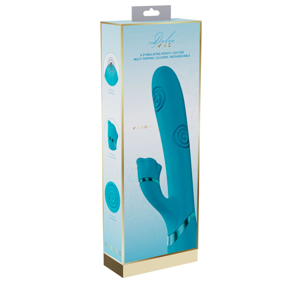Vive Fiore Blue 25 Cm Usb Rechargeable Tapping Rabbit Vibrator