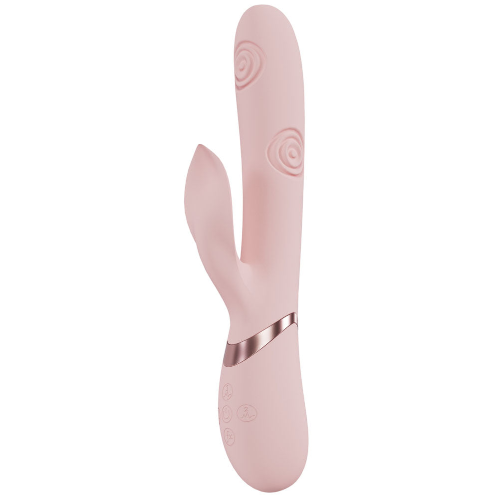 Vive Fronda Pink Pink 25 Cm Usb Rechargeable Tapping Rabbit Vibrator