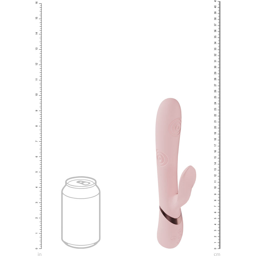 Vive Fronda Pink Pink 25 Cm Usb Rechargeable Tapping Rabbit Vibrator