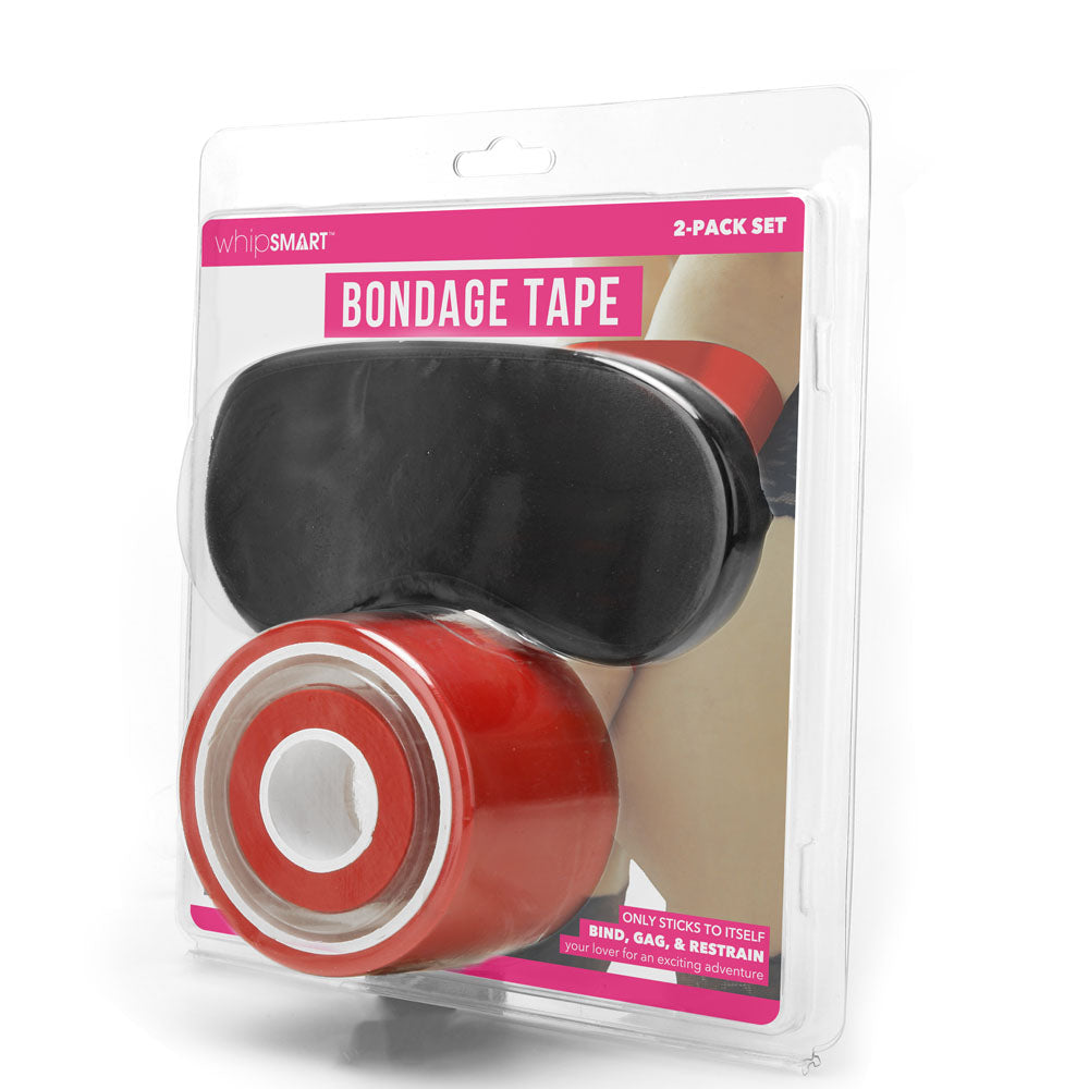 Whip Smart Bondage Tape Red 30 Metre With Bonus Eye Mask