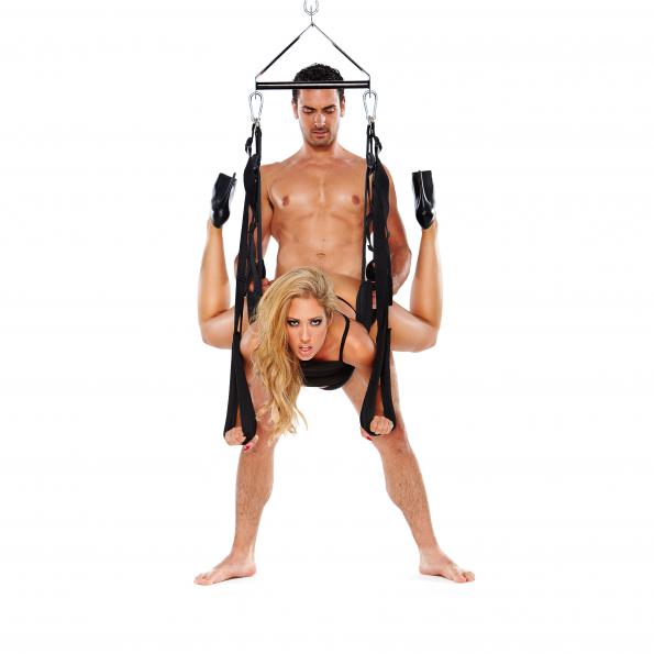 Whip Smart Pleasure Swing Black Adjustable Swing