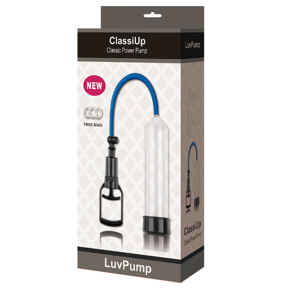 Luv Pump Classi Up Classic Power Pump Medium Clear Penis Pump