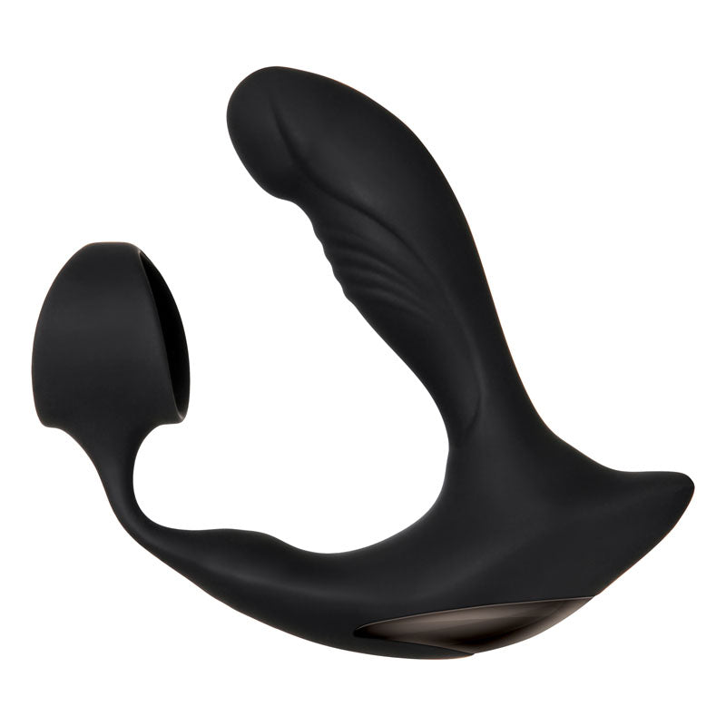 Zero Tolerance Strapped & Tapped Black Usb Rechargeable Heating Anal Plug With Cock Ring