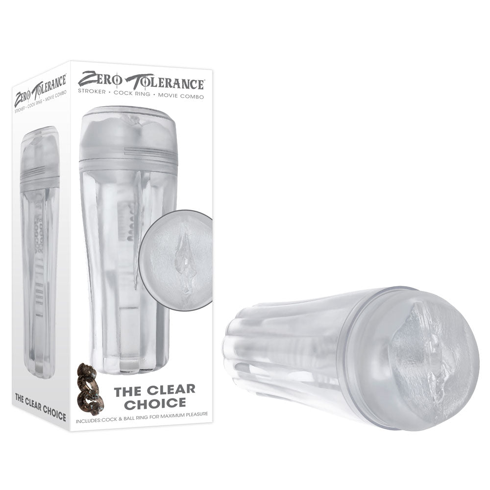 Zero Tolerance The Clear Choice Clear 21 Cm Vagina Stroker