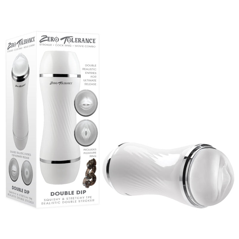 Zero Tolerance Double Dip White/Clear 21.2 Cm Double Ended Stroker
