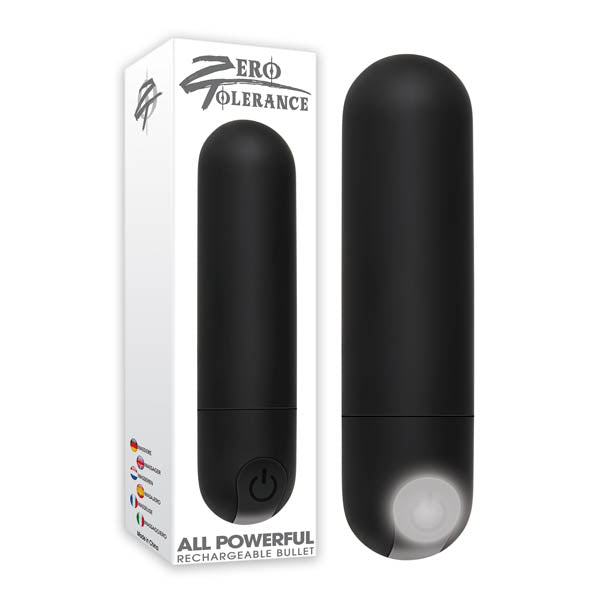 Zero Tolerance All Powerful Rechargeable Bullet Black 7.6 Cm (3'') Usb Rechargeable Bullet