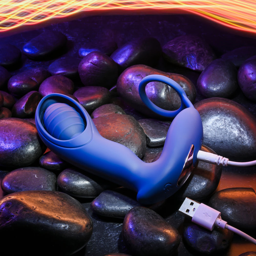 Zero Tolerance Extra Mile Blue Usb Rechargeable Vibrating Prostate Massager