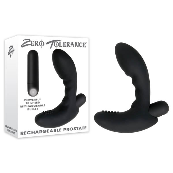 Zero Tolerance Rechargeable Prostate Black Prostate Massager With Usb Rechargeable Bullet