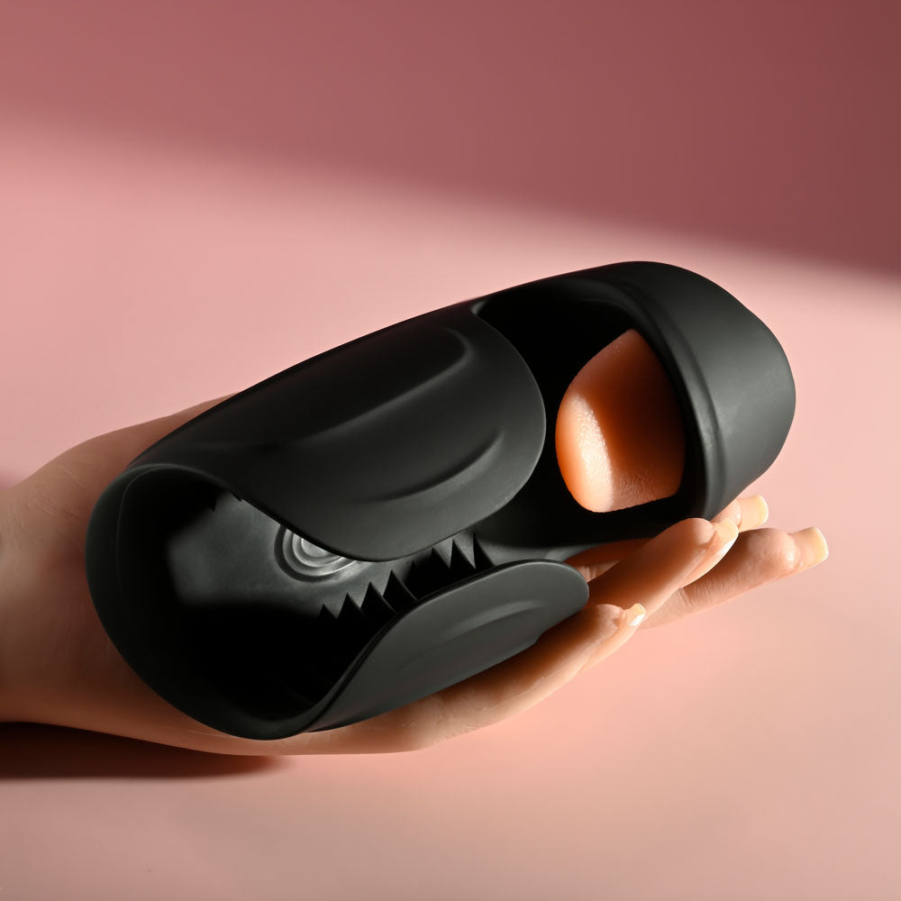 Zero Tolerance Lick The Tip Black Usb Rechargeable Vibrating & Flicking Masturbator