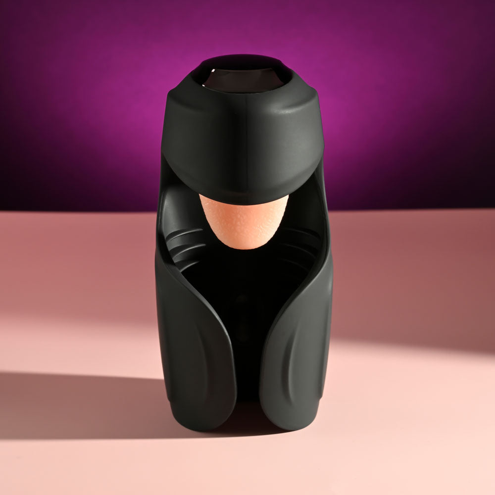 Zero Tolerance Lick The Tip Black Usb Rechargeable Vibrating & Flicking Masturbator