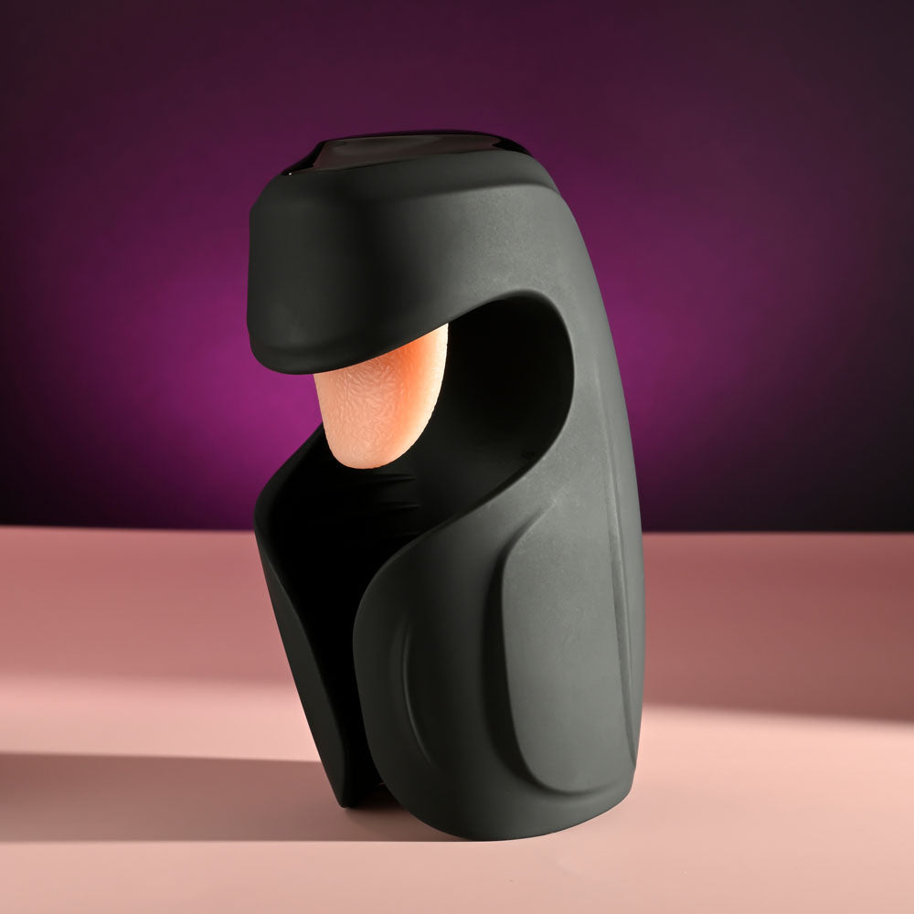 Zero Tolerance Lick The Tip Black Usb Rechargeable Vibrating & Flicking Masturbator