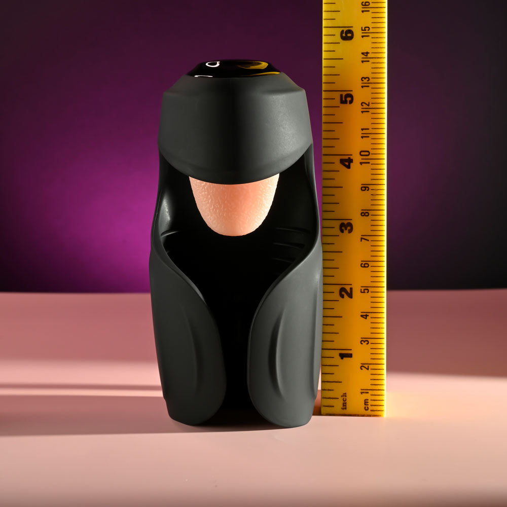 Zero Tolerance Lick The Tip Black Usb Rechargeable Vibrating & Flicking Masturbator