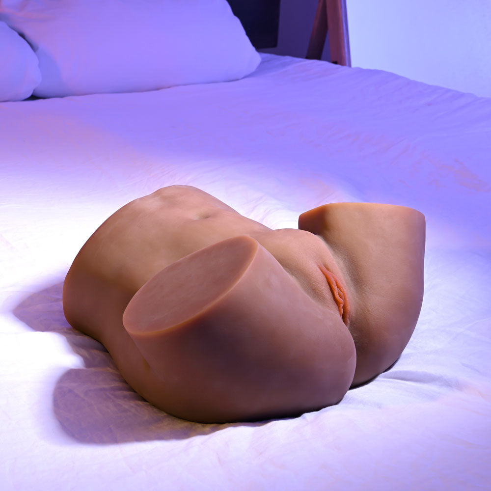 Zero Tolerance Come Play With Me Dark Brown Lifesize Usb Rechargeable Thrusting Torso Masturbator