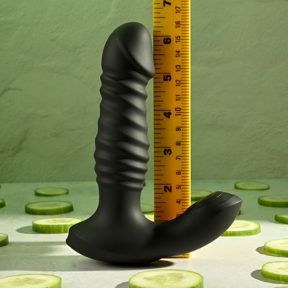 Zero Tolerance Striker Black 16.4 Cm Usb Rechargeable Thrusting Anal Vibrator With Wireless Remote Control