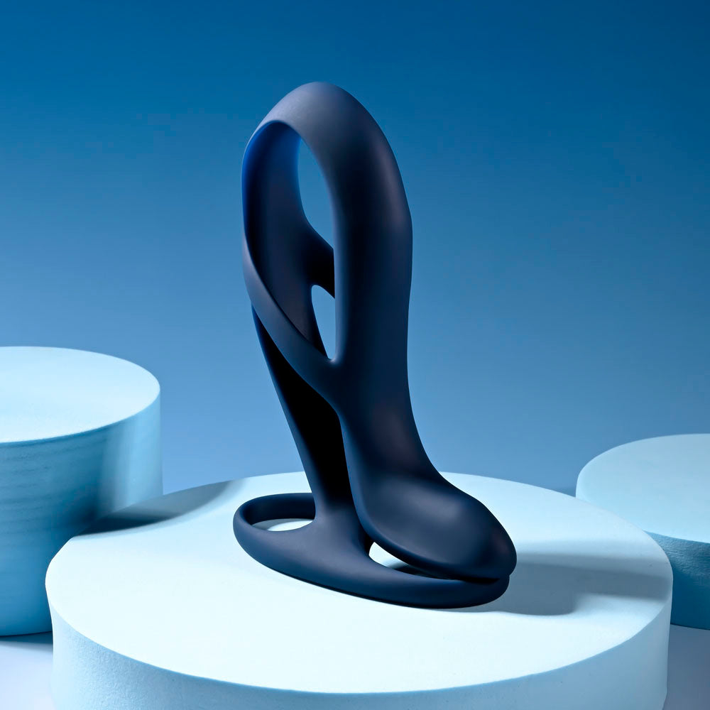 Zero Tolerance Big Time Navy Blue Usb Rechargeable Vibrating Penis Sleeve With Wireless Remote