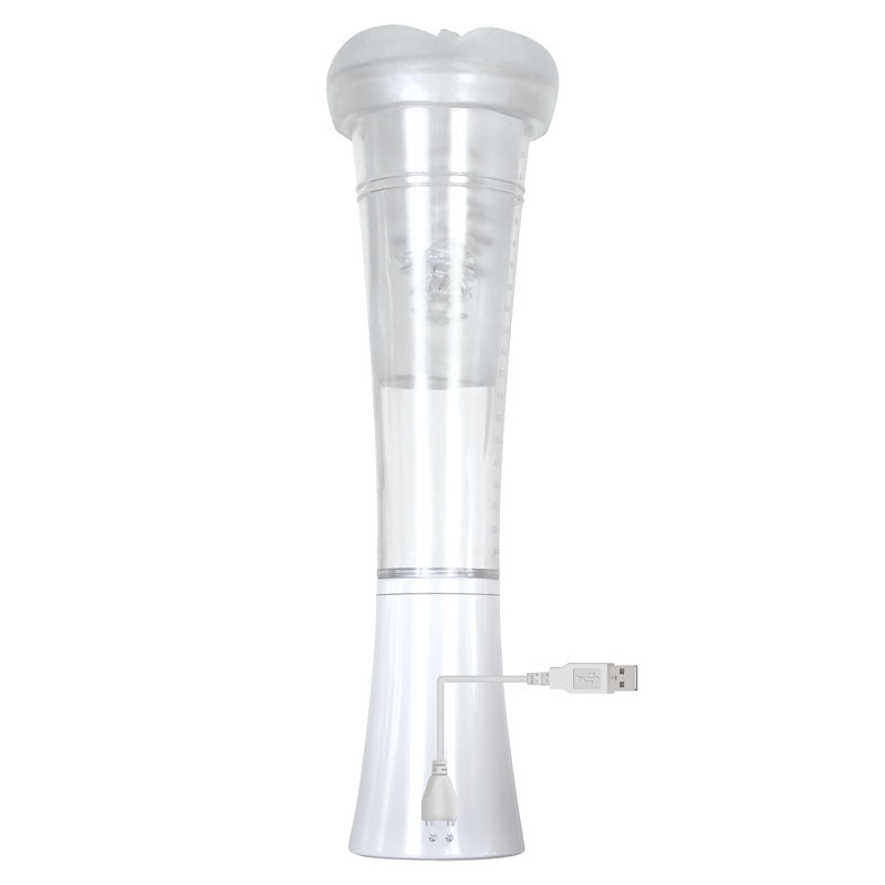 Zero Tolerance Sucking Good White Usb Rechargeable Vibrating Masturbator