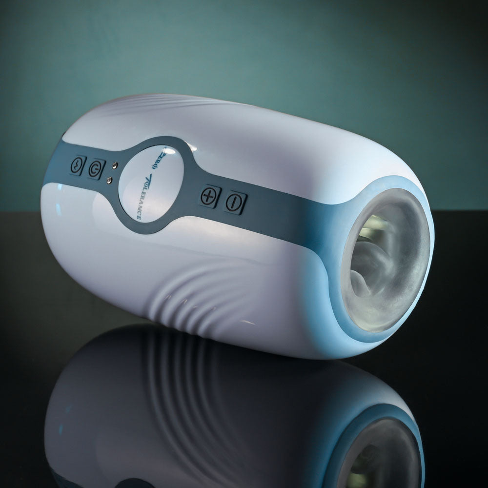 Zero Tolerance Touchdown White 15 Cm Usb Rechargeable Vibrating & Tightening Stroker