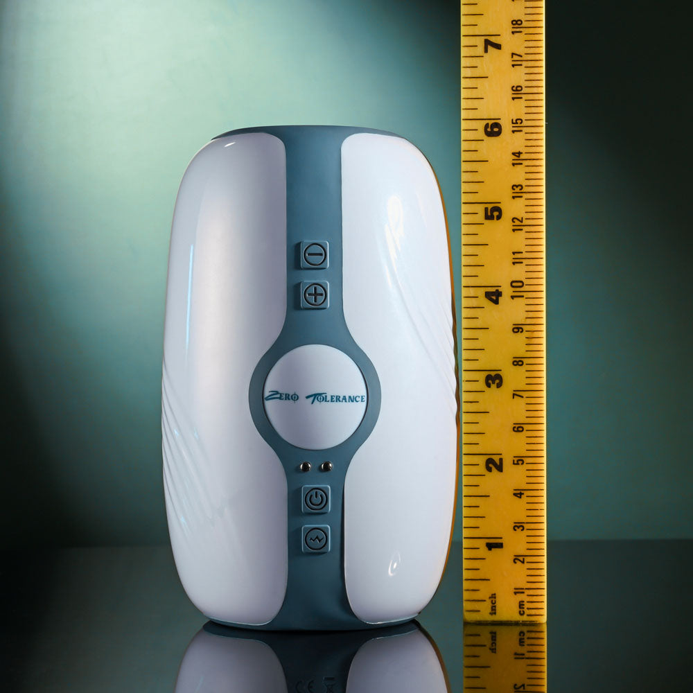 Zero Tolerance Touchdown White 15 Cm Usb Rechargeable Vibrating & Tightening Stroker