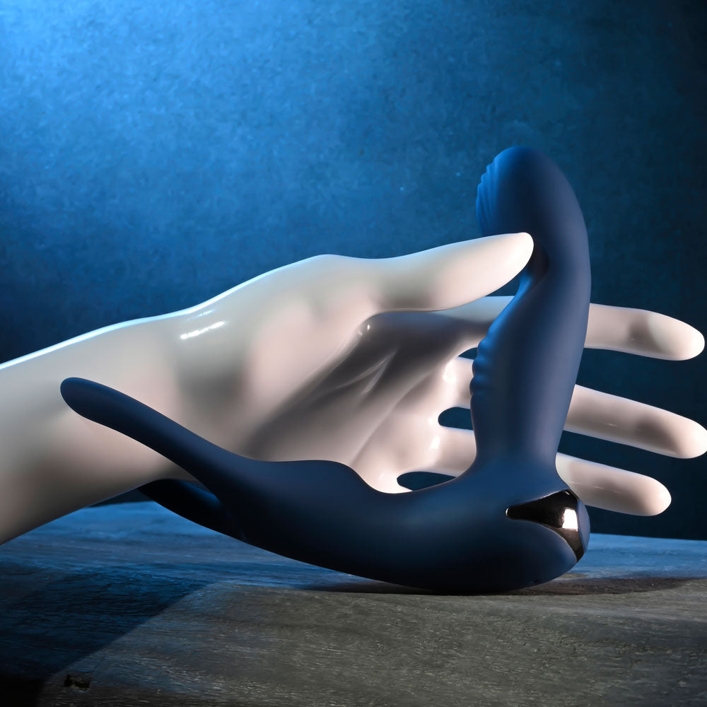 Zero Tolerance By All Means Blue 13.4 Cm Usb Rechargeable Prostate Massager With Cock Ring