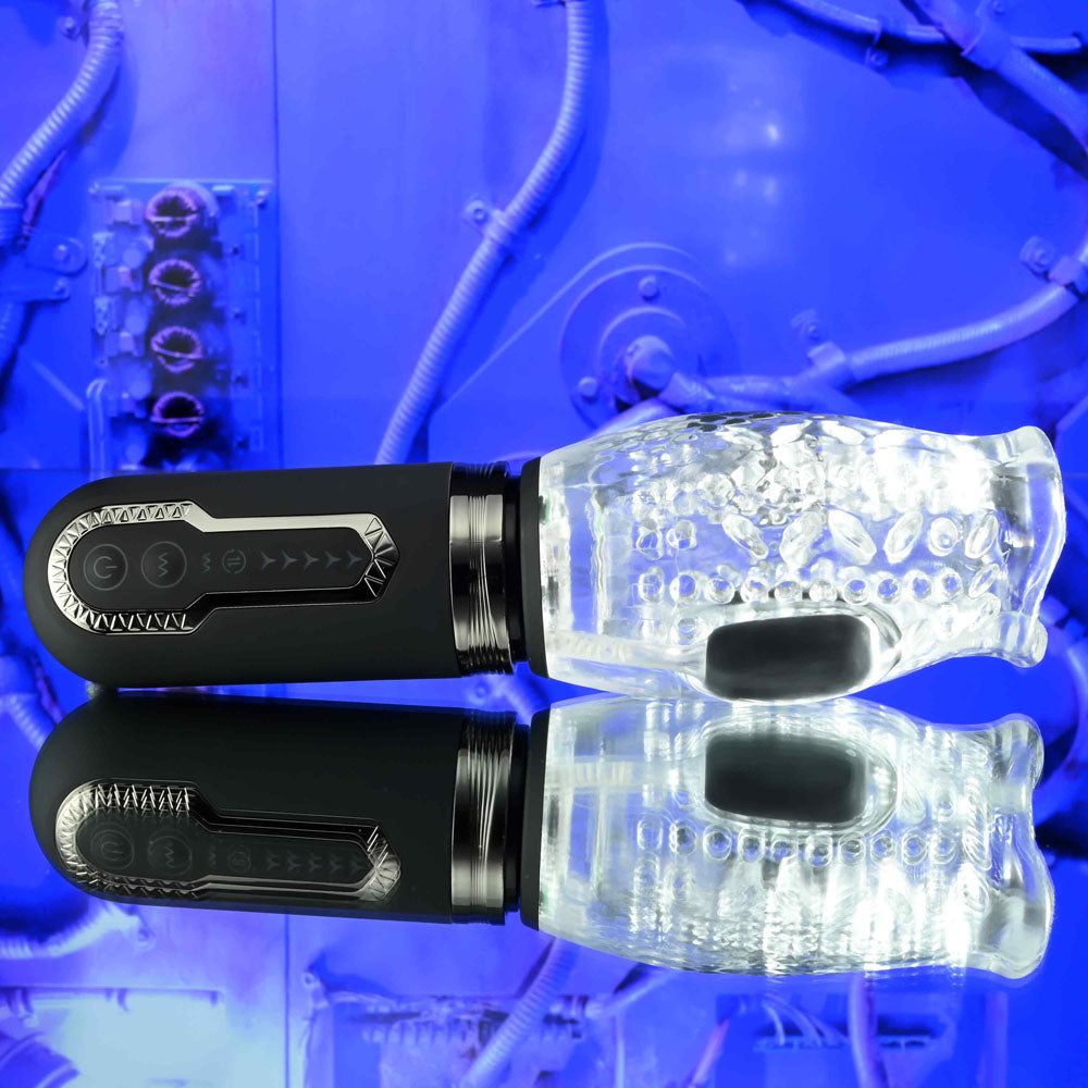 Zero Tolerance Thrill Ride Clear Usb Rechargeable Thrusting, Rotating & Vibrating Stroker