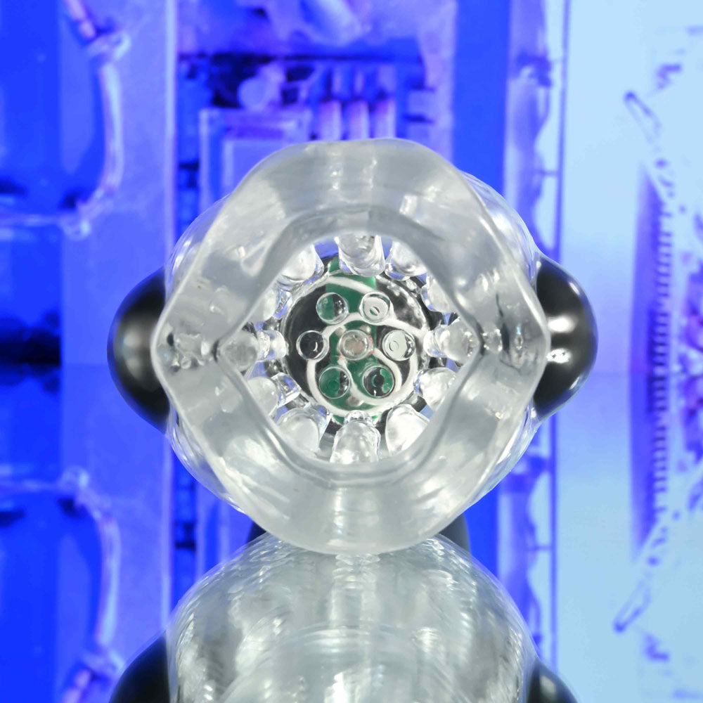 Zero Tolerance Thrill Ride Clear Usb Rechargeable Thrusting, Rotating & Vibrating Stroker