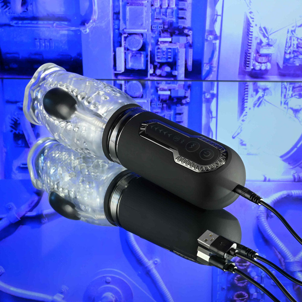 Zero Tolerance Thrill Ride Clear Usb Rechargeable Thrusting, Rotating & Vibrating Stroker