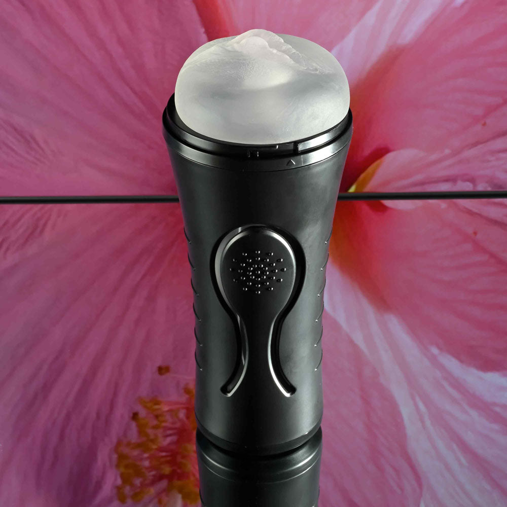 Zero Tolerance Hold Tight Clear Usb Rechargeable Vibrating Vagina Stroker