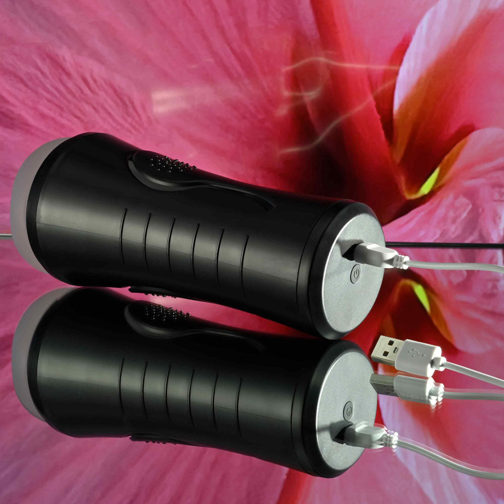 Zero Tolerance Hold Tight Clear Usb Rechargeable Vibrating Vagina Stroker