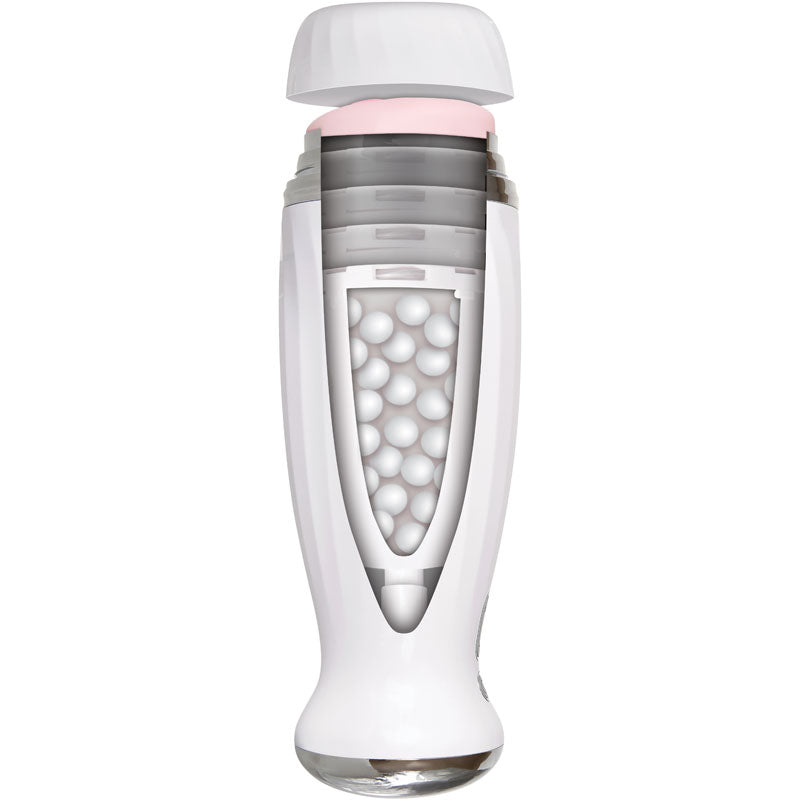 Zero Tolerance The Thrusting Stroker White Usb Rechargeable Thrusting Masturbator