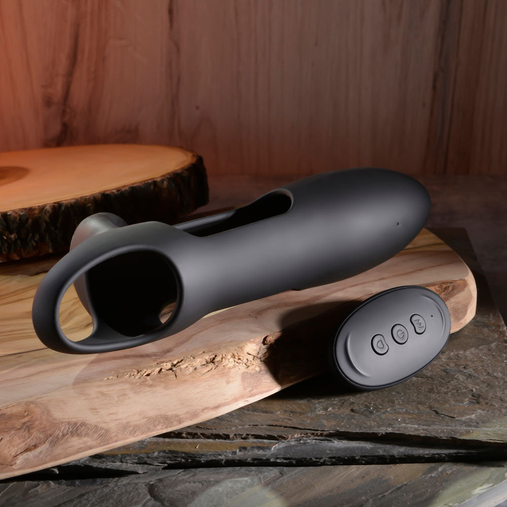 Zero Tolerance Nautilus Black Usb Rechargeable Vibrating Penis Extender Sleeve