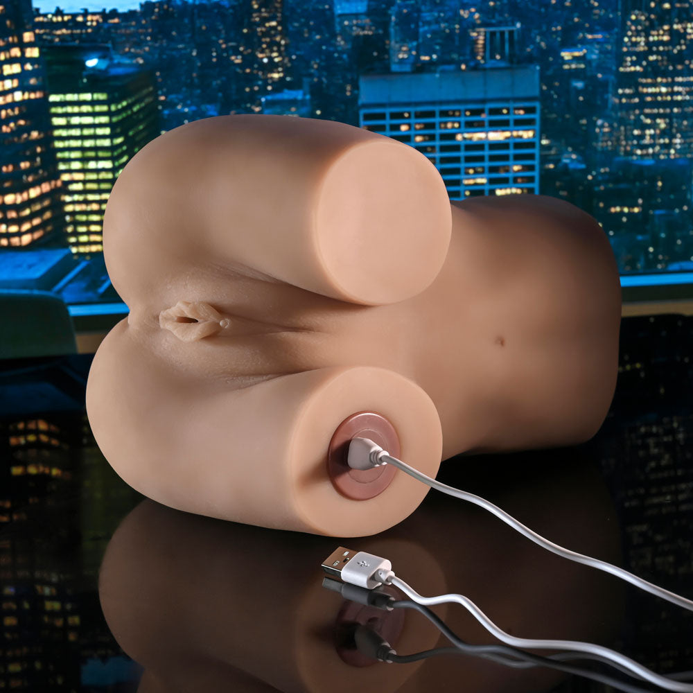 Zero Tolerance Rock My World Flesh Usb Rechargeable Doggy Style Thrusting Mini Torso Masturbator