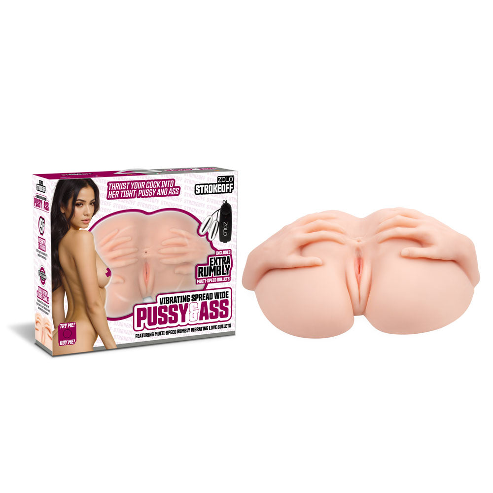 Zolo Stroke Off Vibrating Spread Wide Pussy & Ass Flesh Lifesize Vibrating Doggy Style Masturbator
