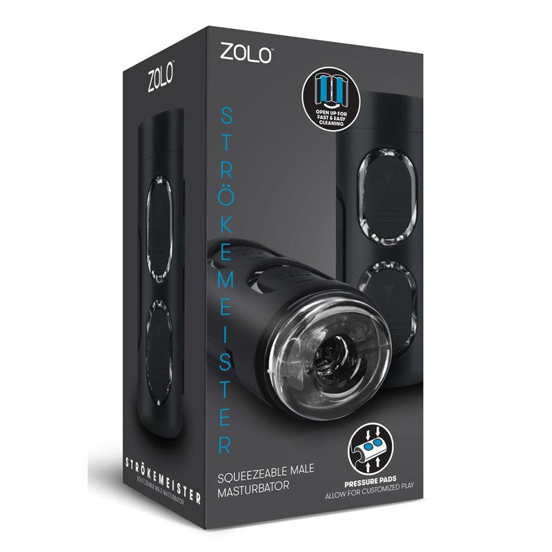 Zolo Strokemeister Black Squeezable Masturbator