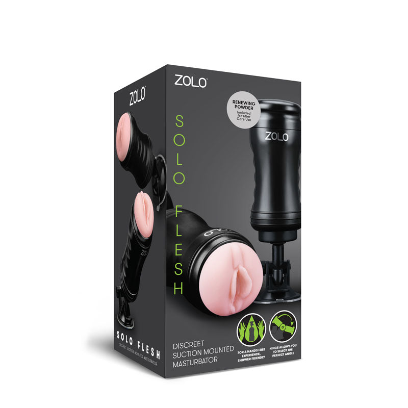 Zolo Solo Flesh Flesh Vagina Stroker With Suction Base