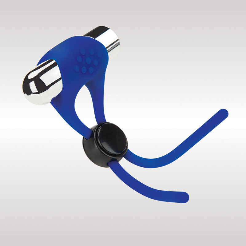 Zolo Rechargeable Cock Ring & Lasso Blue Usb Rechargeable Adjustable Cock Ring