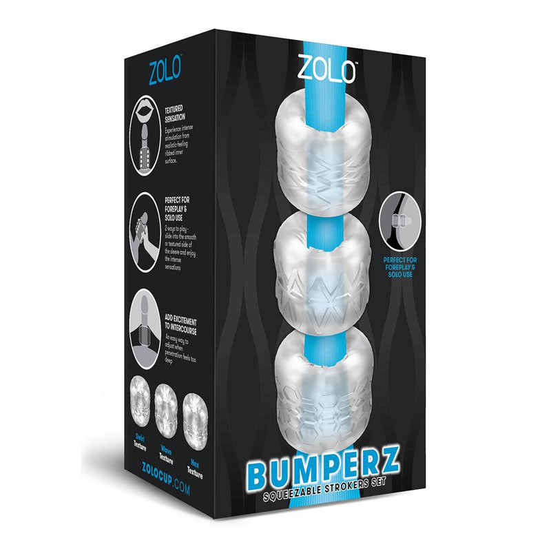 Zolo Bumperz Clear Mini Blowjob Stroker Set