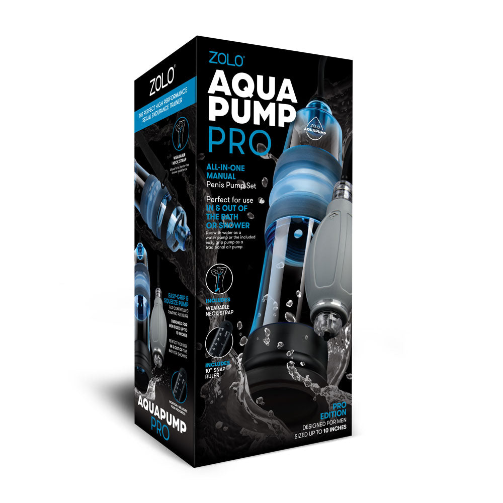 Zolo Aquapump Pro Blue Water Penis Pump