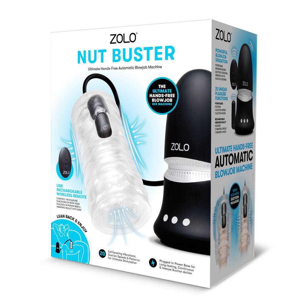 Zolo Nut Buster Mains Powered Hands Free Automatic Blowjob Machine