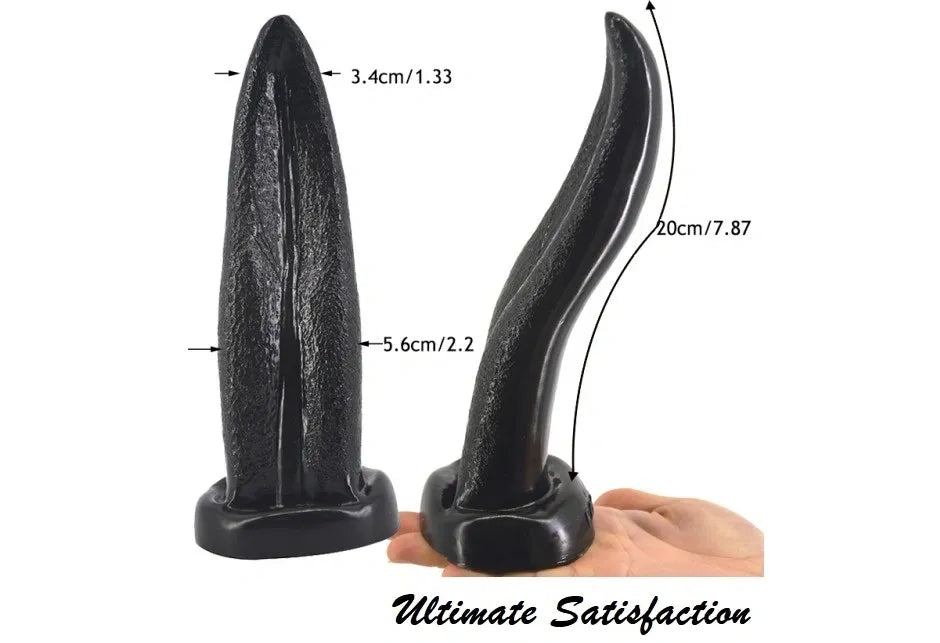 Tongue Shape Anal Plug Black