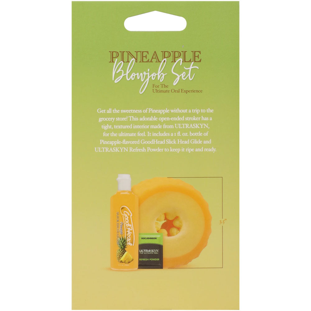 Good Head Pineapple Blowjob Set Pineapple Stroker With Pineapple Flavoured Lubricant 30 Ml Bottle