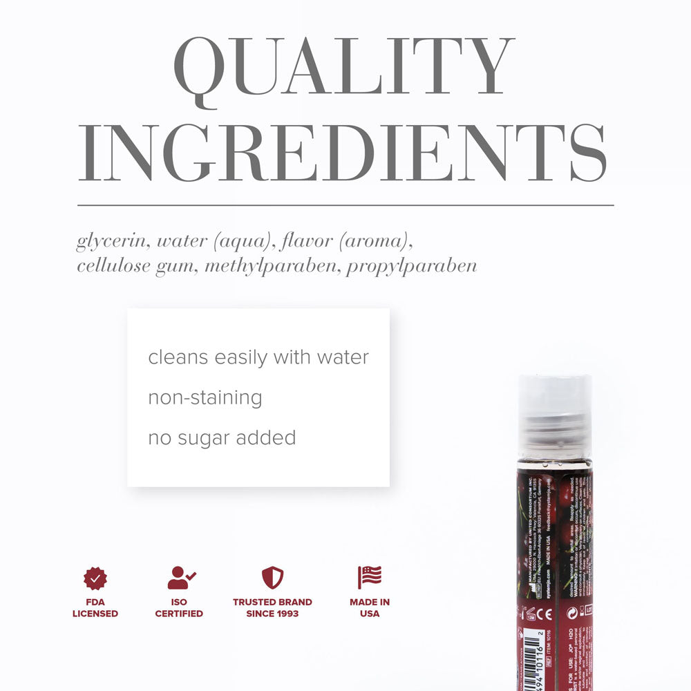 Jo H2 O Cherry Burst Lube 30 M L Cherry Flavoured Water Based Lubricant 30 Ml Bottle