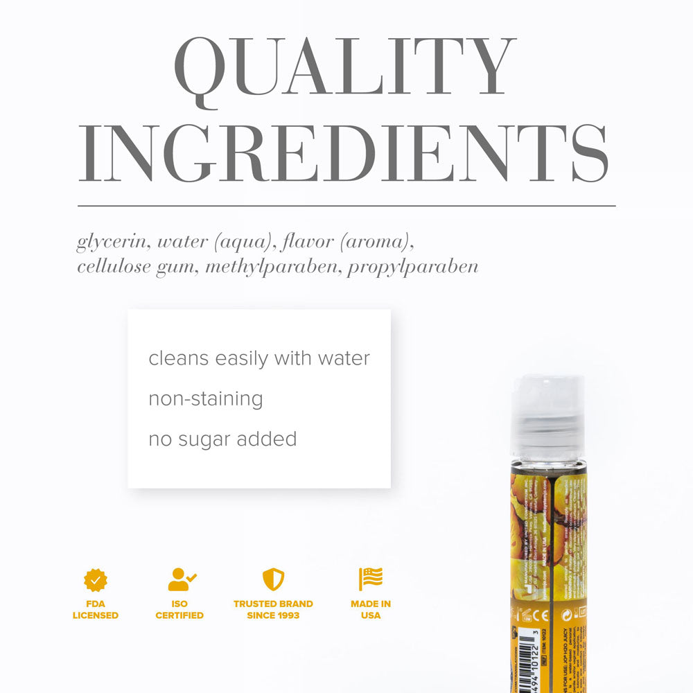 Jo H2 O Juicy Pineapple Lube 30 M L Pineapple Flavoured Water Based Lubricant 30 Ml Bottle