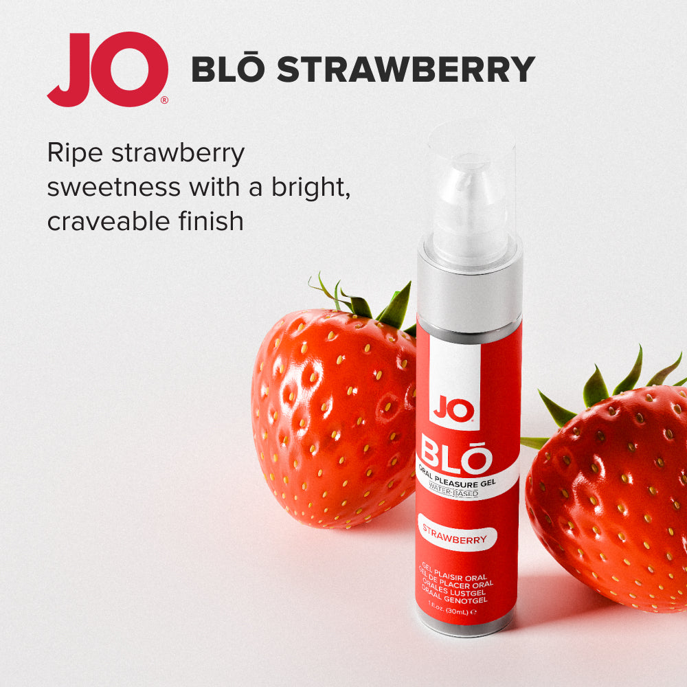 Jo Blo Strawberry Strawberry Flavoured Oral Pleasure Gel 30 Ml Bottle